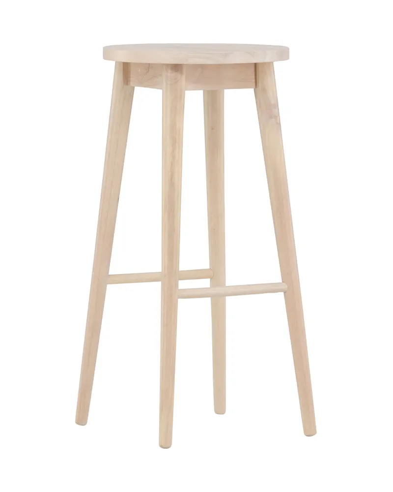 Mollösand Barhocker aus Kautschukholz mit rundem Sitz in Whitewash, Ansicht 10