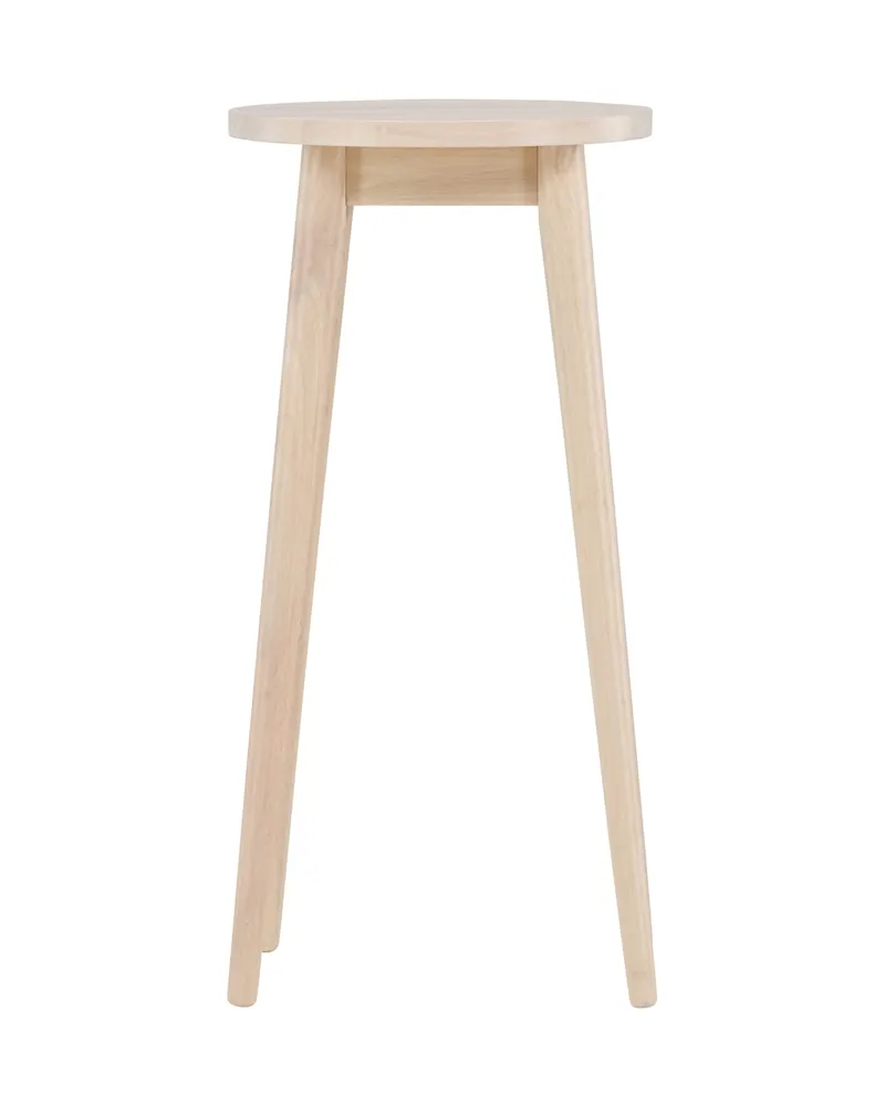 Mollösand Barhocker aus Kautschukholz mit rundem Sitz in Whitewash, Ansicht 4
