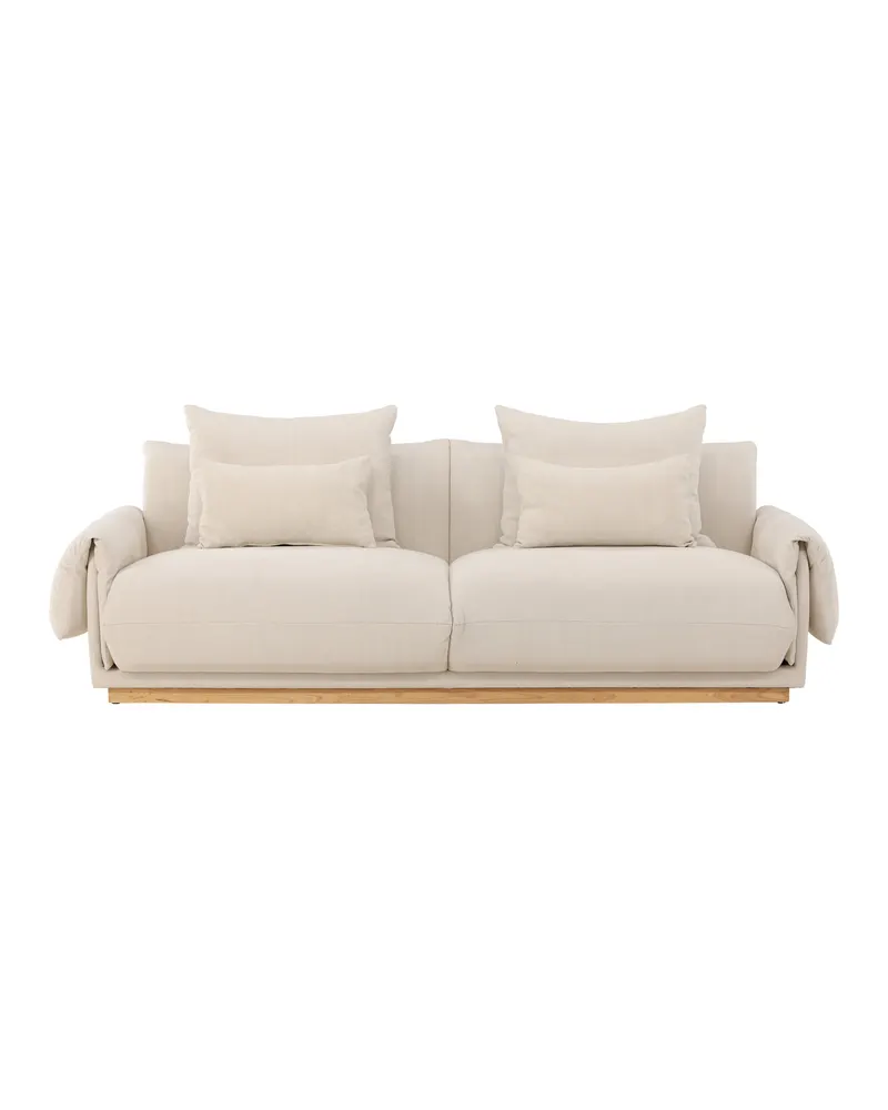 Mollösund 3-Sitzer-Sofa in Beige mit Beinen aus Eiche