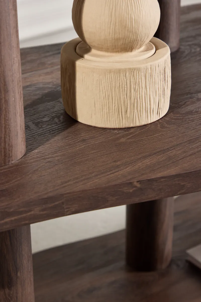 Moln Regal mit wellenförmigen Böden in 45 × 75 × 120 cm, im Wohnraum, Ansicht 3
