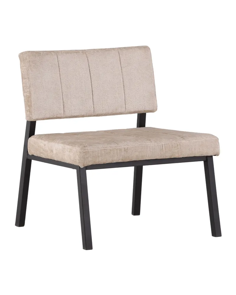 Monett Samtsessel im 2er-Set in Beige mit Stahlbeinen