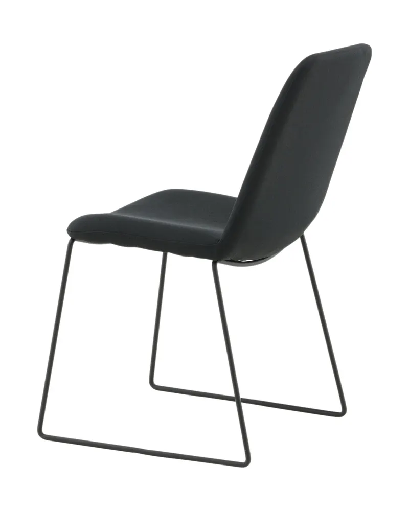 Muce Esszimmerstuhl, rundum bezogen in Schwarz, Polyester, Ansicht 6