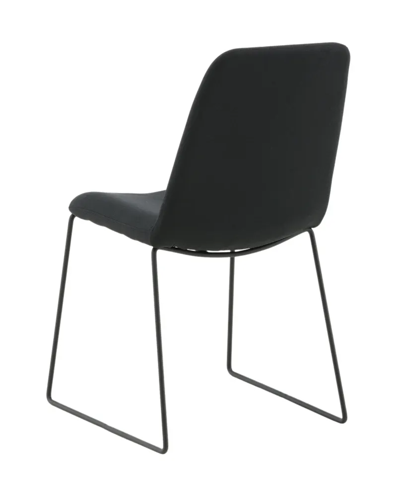 Muce Esszimmerstuhl, rundum bezogen in Schwarz, Polyester, Ansicht 7