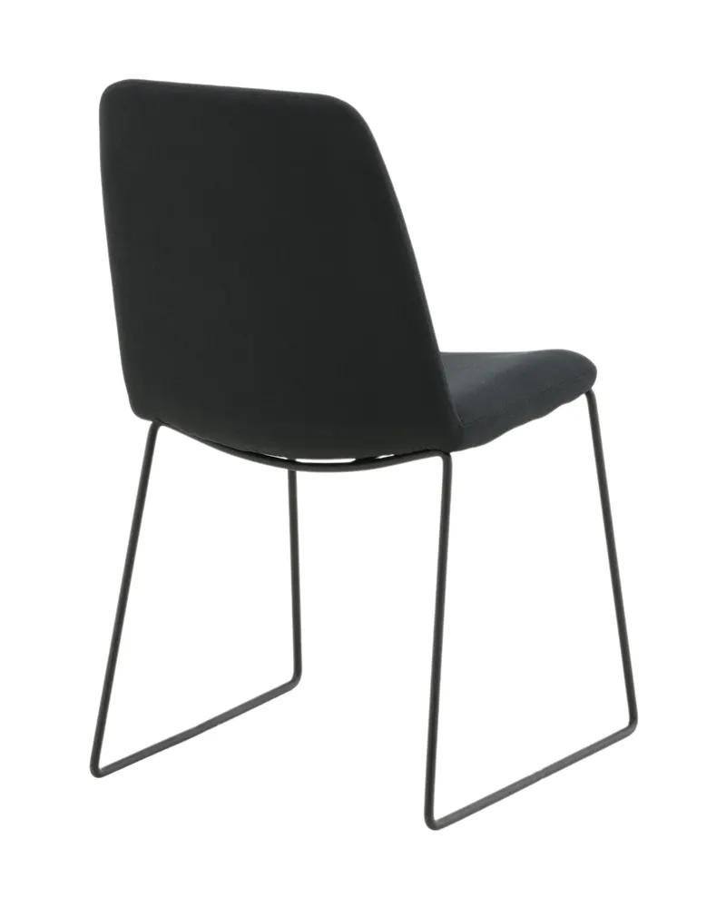 Muce Esszimmerstuhl, rundum bezogen in Schwarz, Polyester, Ansicht 9