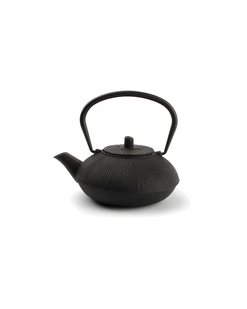 My Tea Teekanne aus Gusseisen mit Streifen oder Punkten, Streifen Schwarz
