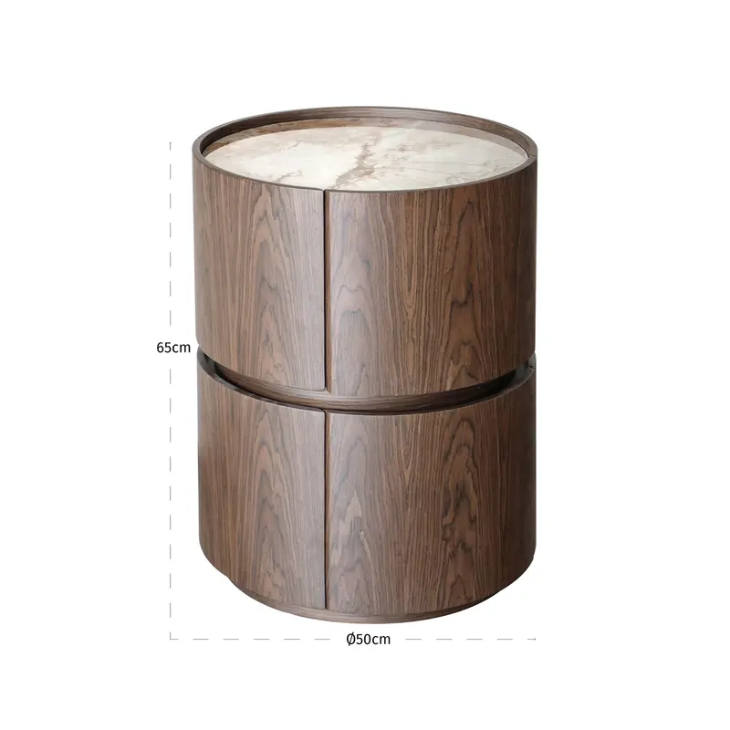 Nachttisch Ellery, Braun von Richmond Interiors, Maßzeichnung 7