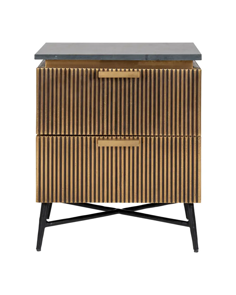 Nachttisch Ironville, Goldfarben von Richmond Interiors