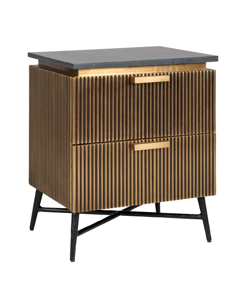Nachttisch Ironville, Goldfarben von Richmond Interiors, Produktansicht 2
