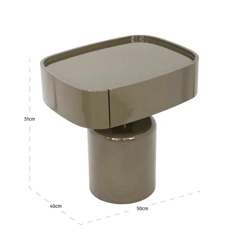 Nachttisch Sage, Clay green von Richmond Interiors, Maßzeichnung 6