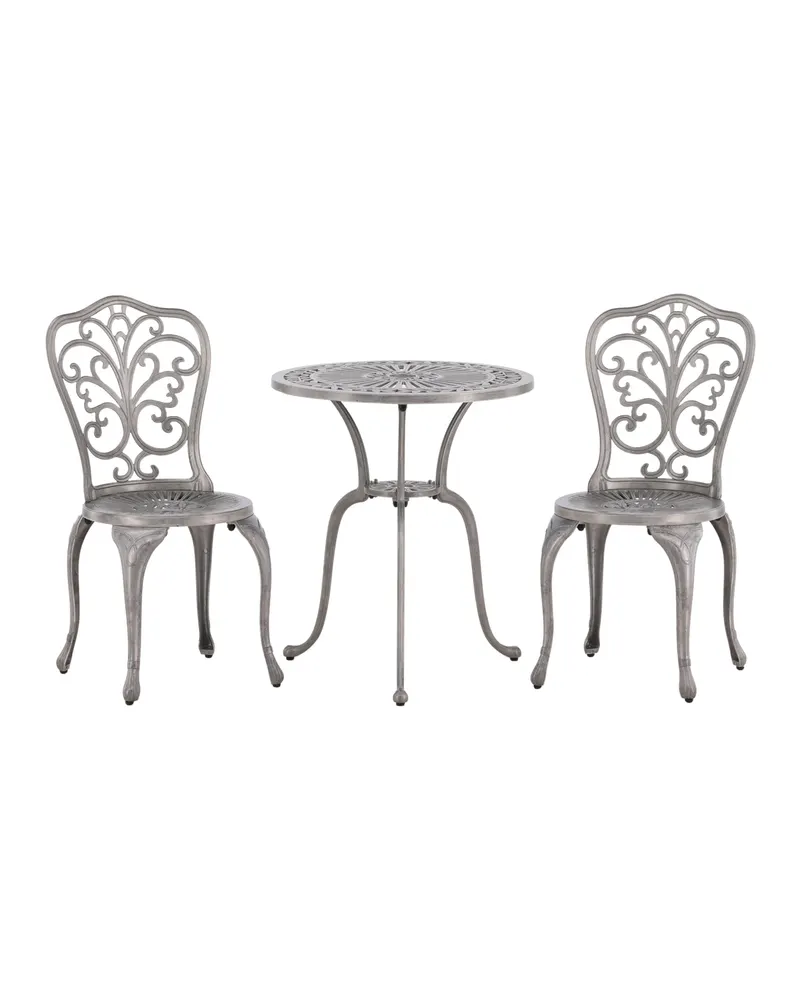 Nandin Balkonmöbel-Set mit rundem Tisch und zwei Stühlen, Ansicht 2