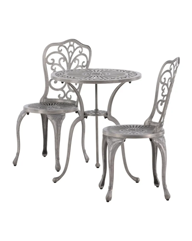 Nandin Balkonmöbel-Set mit rundem Tisch und zwei Stühlen, Ansicht 3