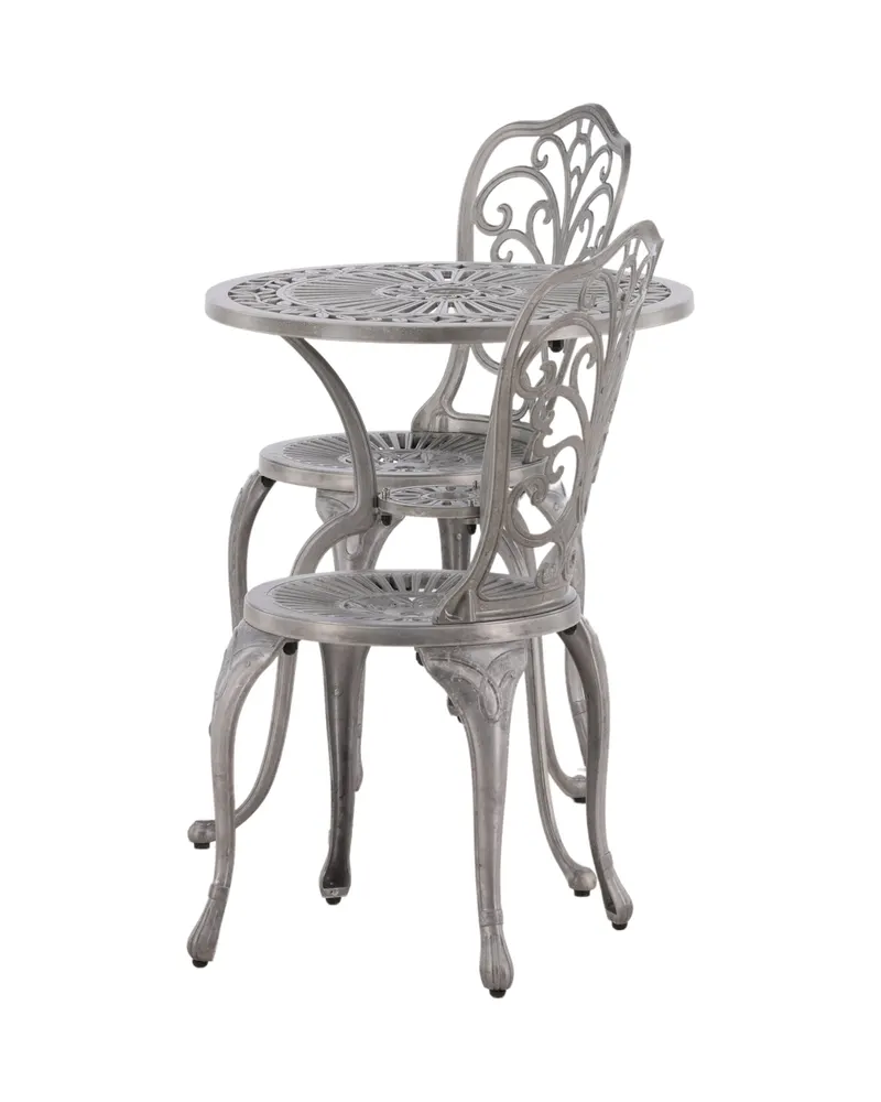 Nandin Balkonmöbel-Set mit rundem Tisch und zwei Stühlen, Ansicht 4