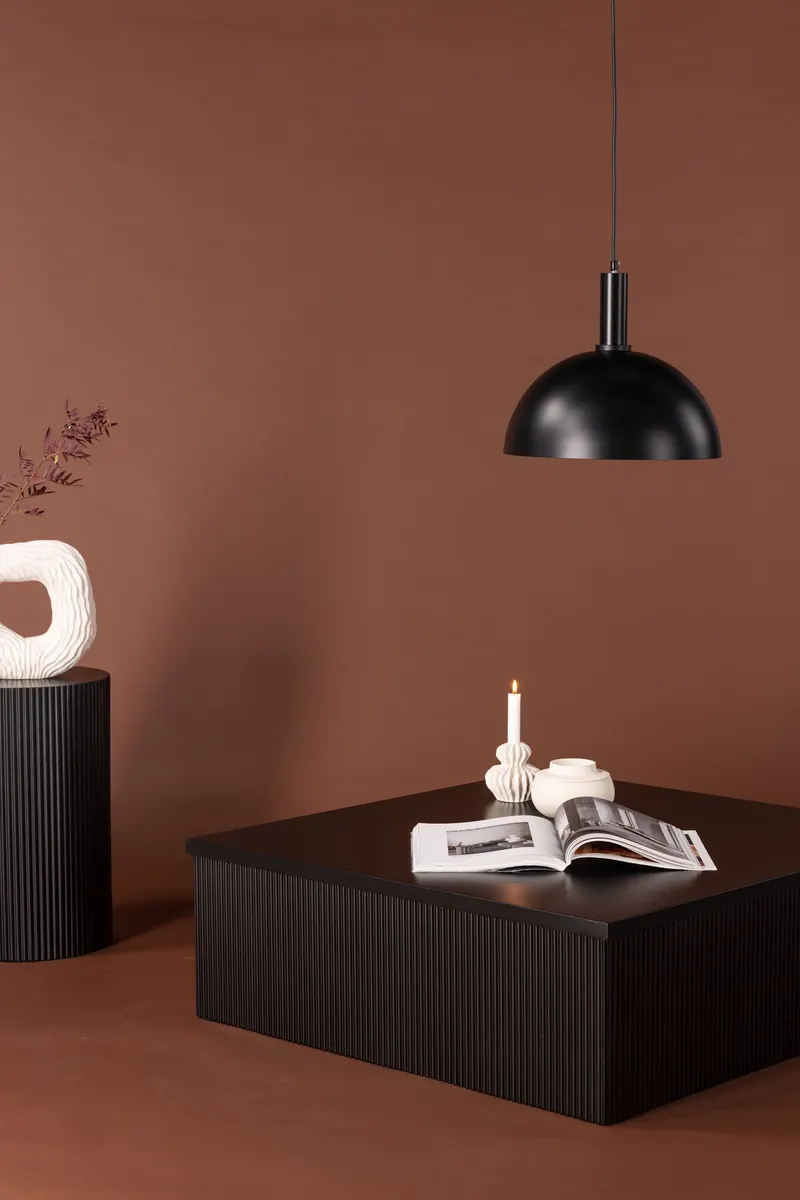 Narbonne Pendelleuchte mit Kuppelschirm aus Eisen in 35 × 28 × 35 cm, im Wohnraum, Ansicht 1