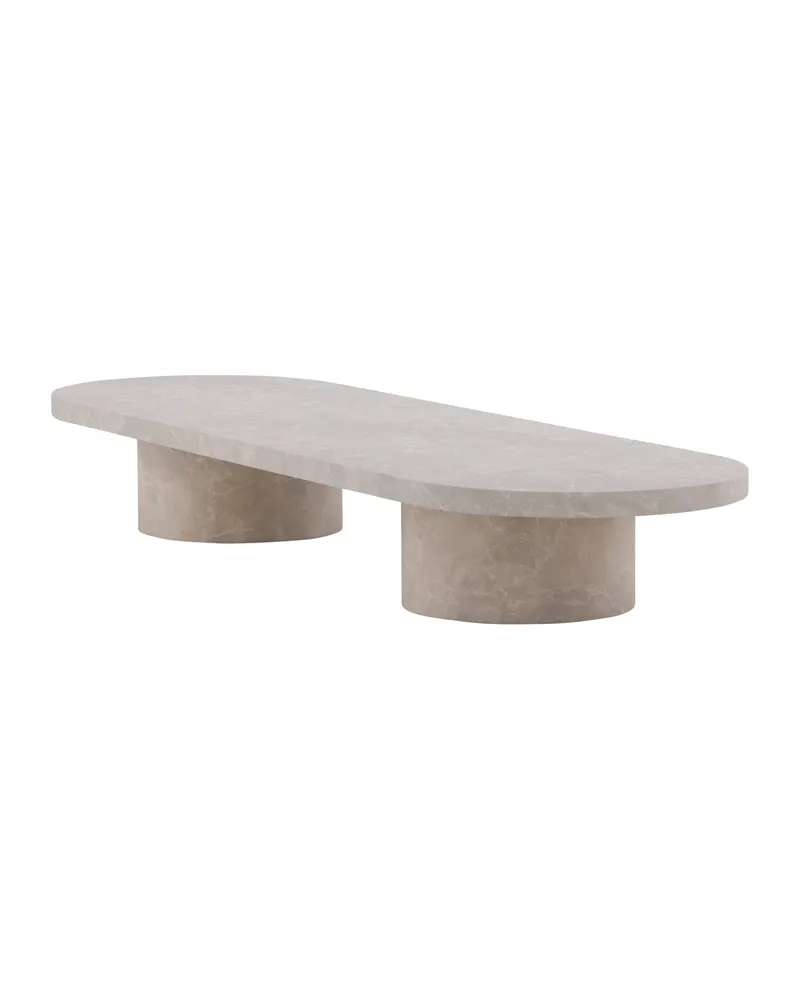 Narvik ovaler Couchtisch in 190 × 60 cm, Beige, Ansicht 6