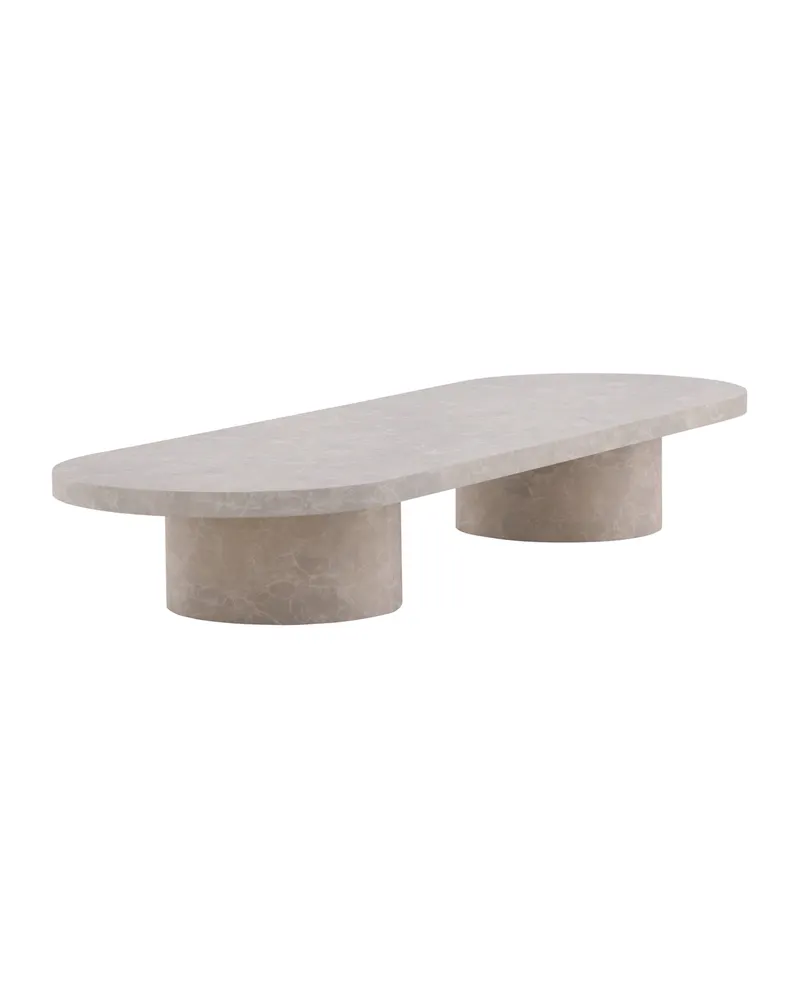 Narvik ovaler Couchtisch in 190 × 60 cm, Beige, Ansicht 8