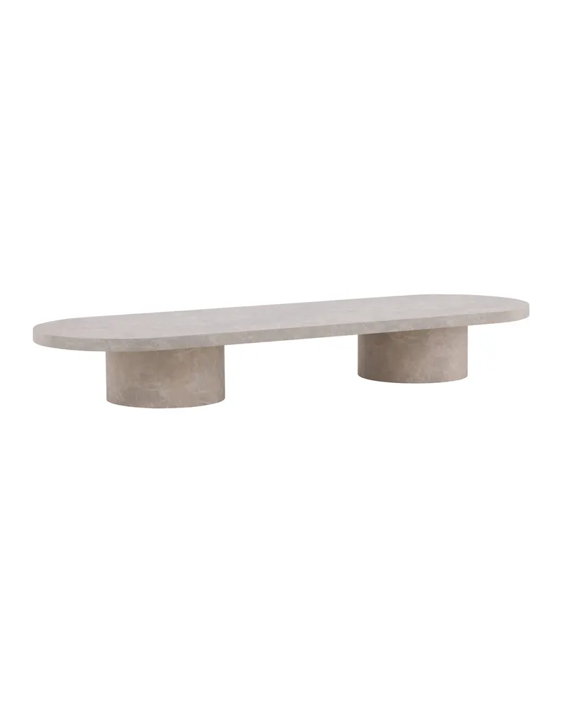 Narvik ovaler Couchtisch in 190 × 60 cm, Beige, Ansicht 9