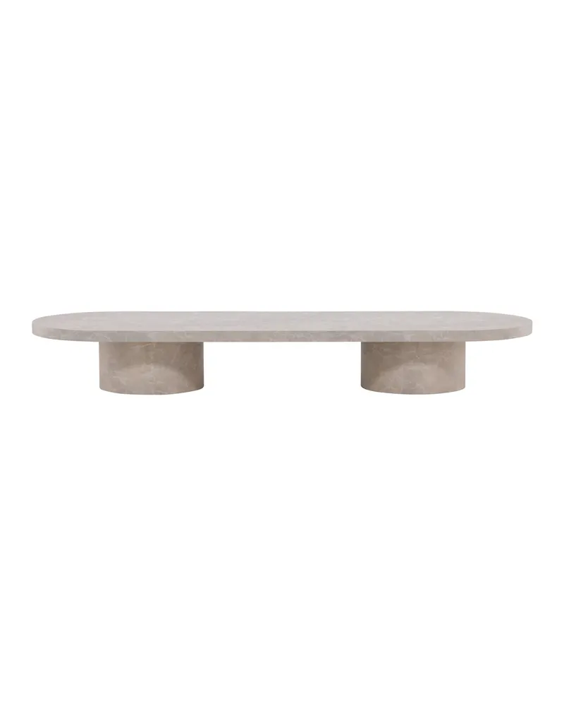 Narvik ovaler Couchtisch in 190 × 60 cm, Beige, Ansicht 10