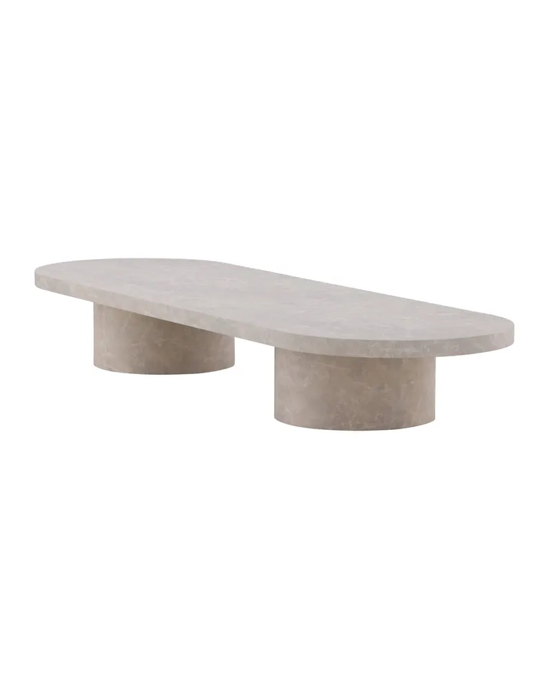 Narvik ovaler Couchtisch in 190 × 60 cm, Beige, Ansicht 12