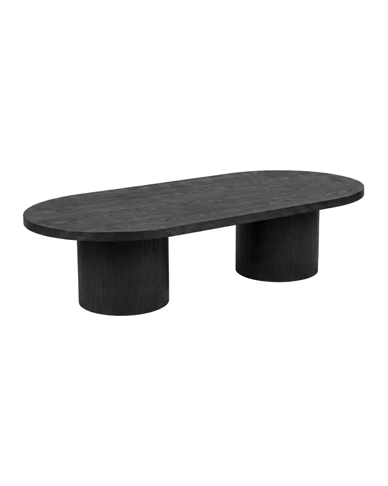 Narvik ovaler Couchtisch in 120 × 60 cm, Schwarz, Ansicht 3