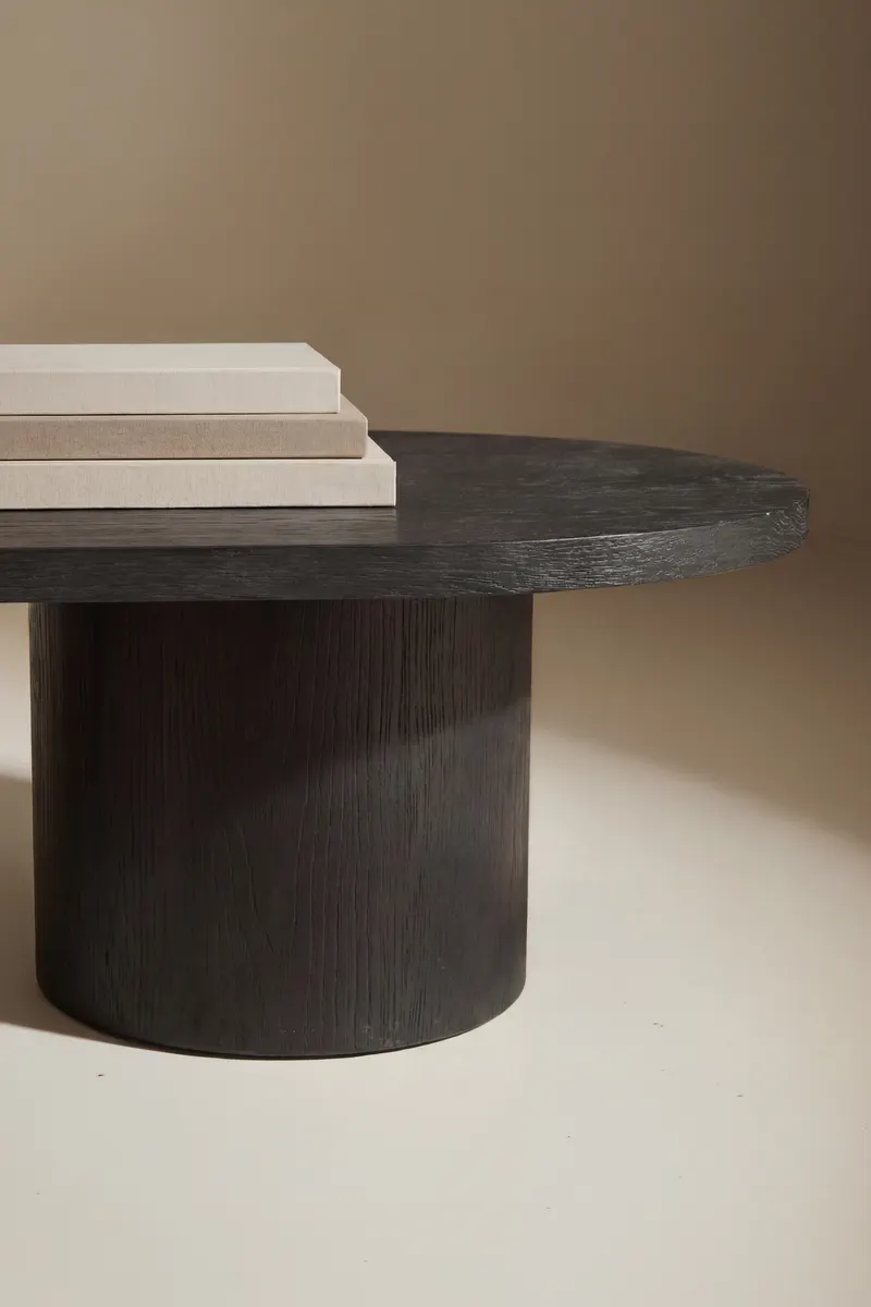 Narvik ovaler Couchtisch in 120 × 60 cm, Schwarz, im Wohnraum, Ansicht 3