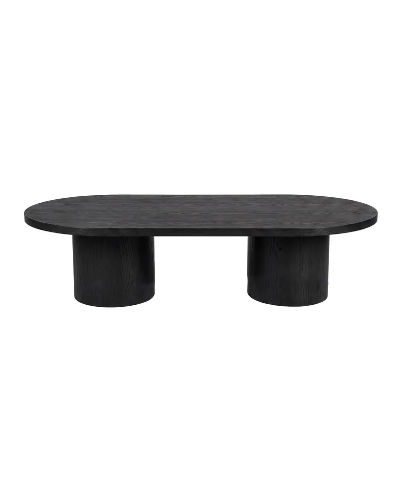 Narvik ovaler Couchtisch in 120 × 60 cm, Schwarz, Ansicht 4
