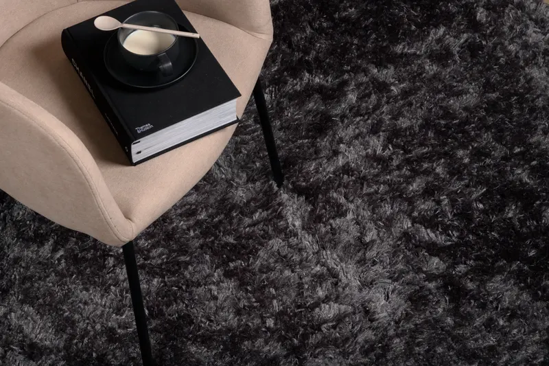 Natta runder Hochflor-Teppich, im Wohnraum, Ansicht 2