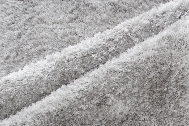Natta Hochflor-Teppich rechteckig in 230 × 160 cm, Silber, im Wohnraum, Ansicht 1