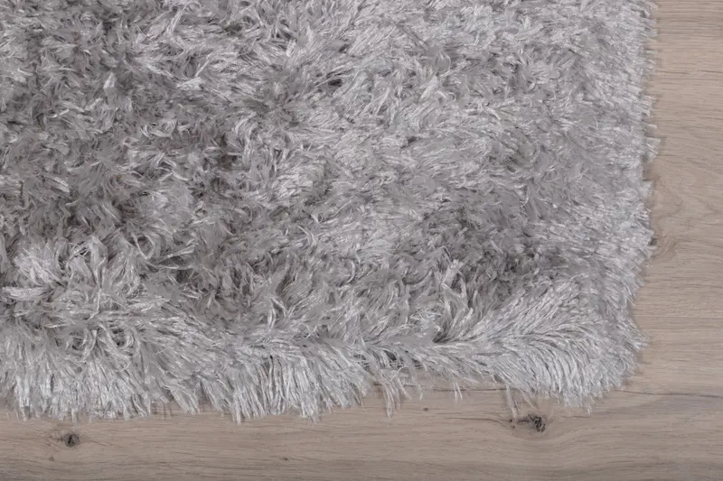 Natta Hochflor-Teppich rechteckig in 230 × 160 cm, Silber, im Wohnraum, Ansicht 4