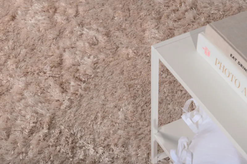 Natta Hochflor-Teppich rechteckig in 290 × 200 cm, Beige, im Wohnraum, Ansicht 4