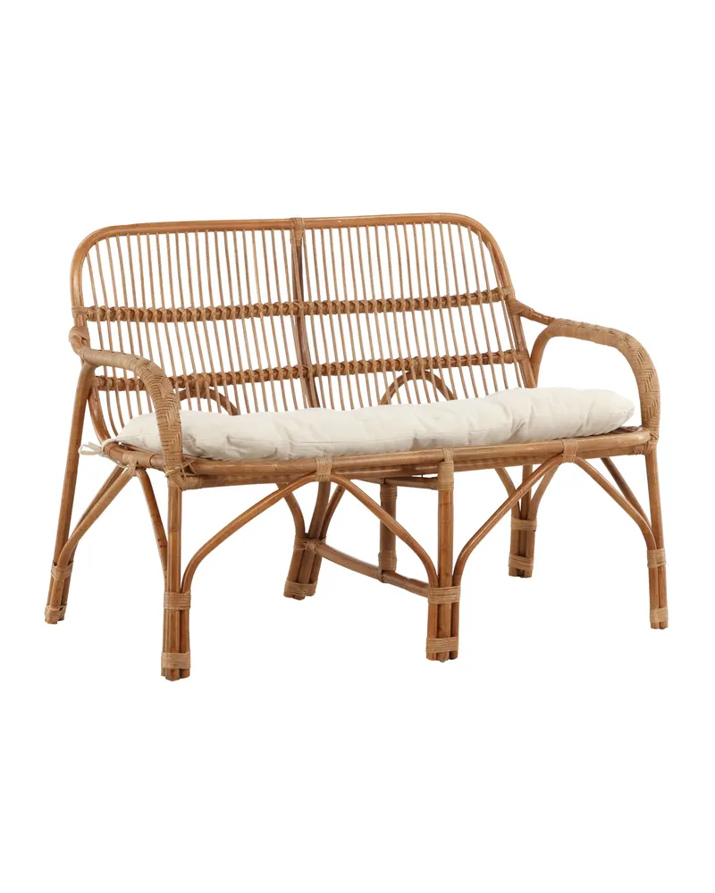 Nella Rattansofa mit Sitzkissen in Natur, Ansicht 3