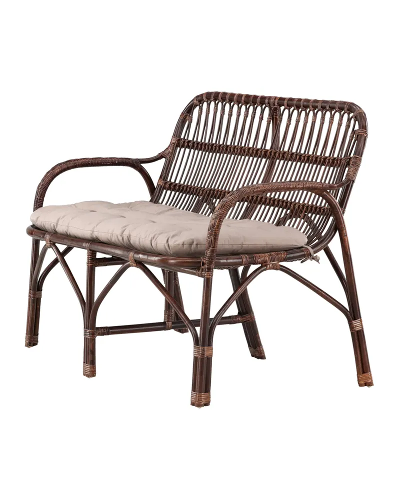 Nella Rattansofa mit Sitzkissen in Dunkles Walnuss, Ansicht 8