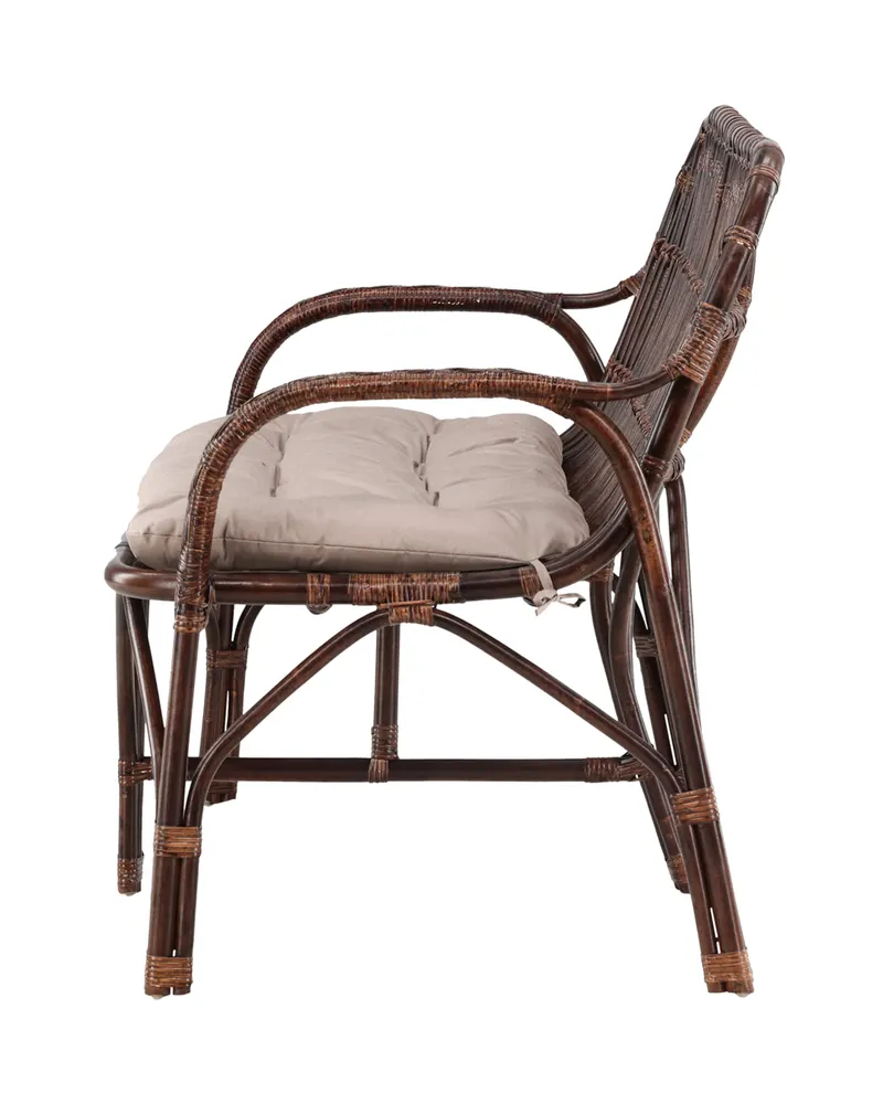 Nella Rattansofa mit Sitzkissen in Dunkles Walnuss, Ansicht 9