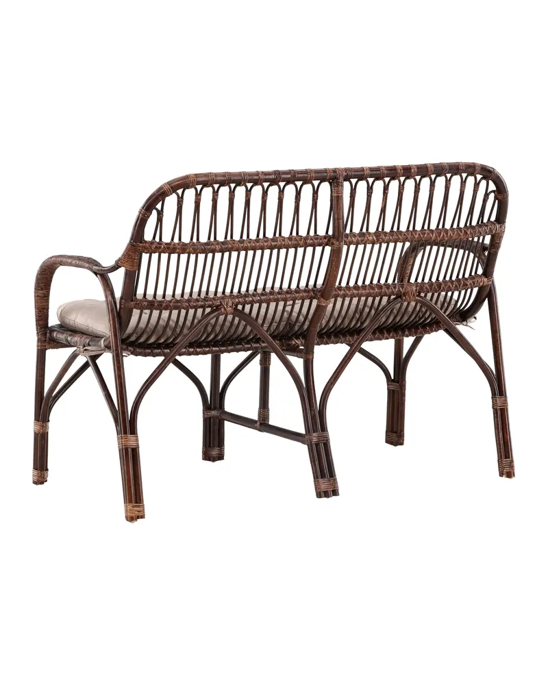 Nella Rattansofa mit Sitzkissen in Dunkles Walnuss, Ansicht 11