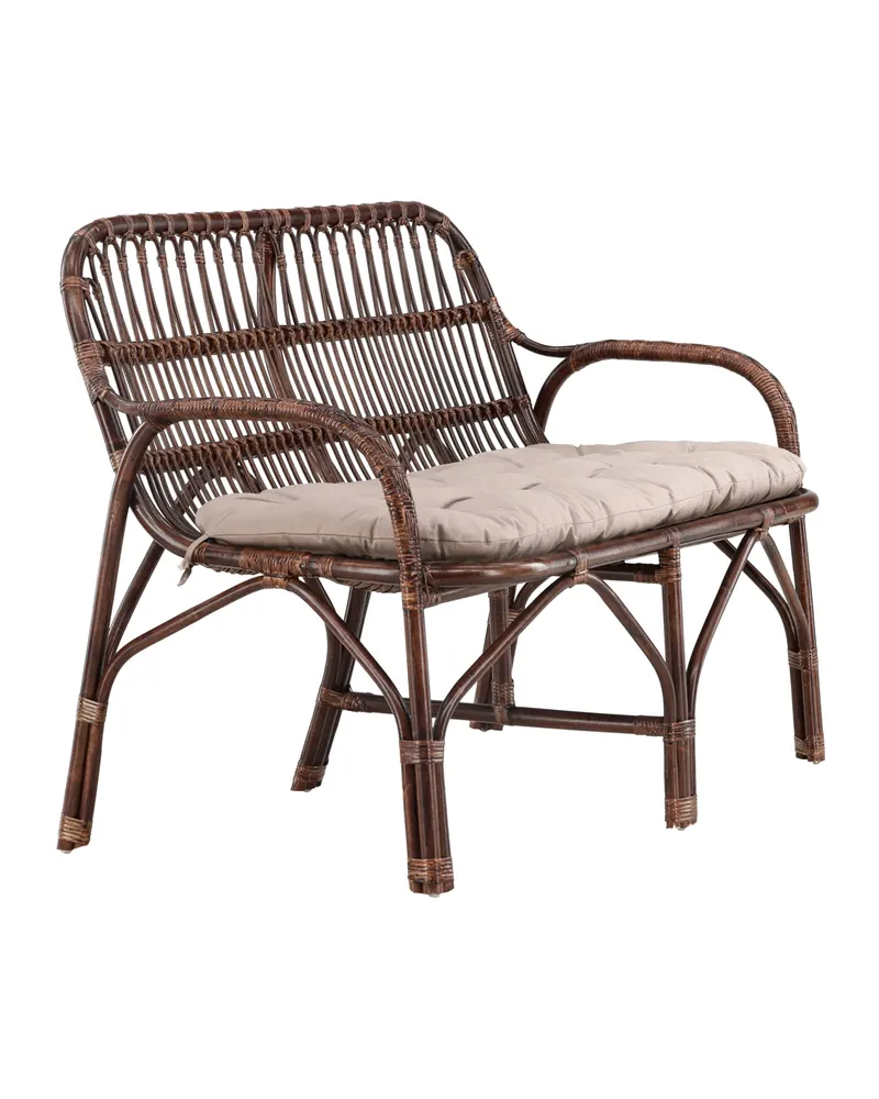 Nella Rattansofa mit Sitzkissen in Dunkles Walnuss, Ansicht 3