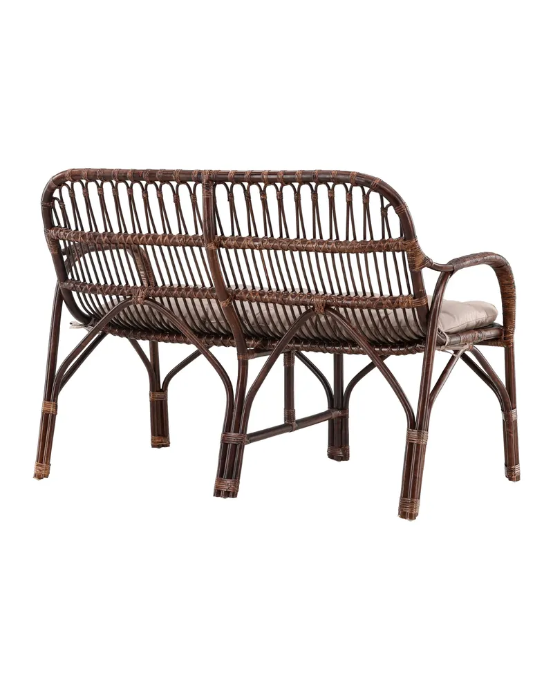 Nella Rattansofa mit Sitzkissen in Dunkles Walnuss, Ansicht 5