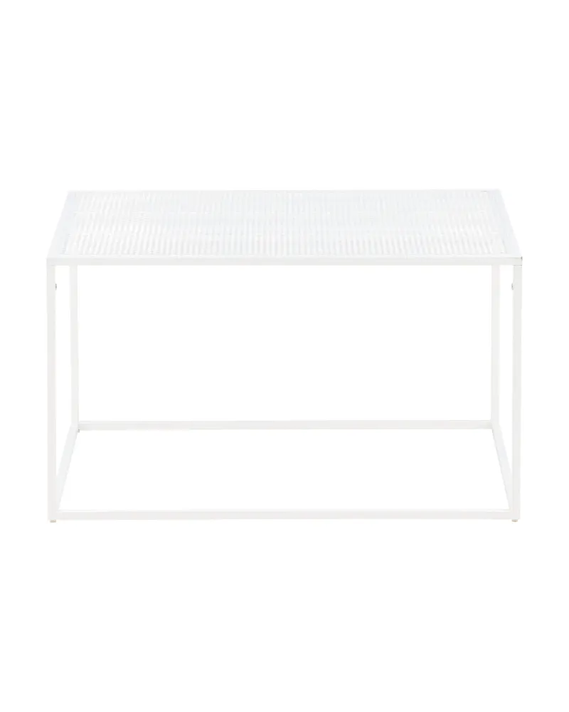 Netz quadratischer Couchtisch in 80 × 80 cm, Weiß, Ansicht 7