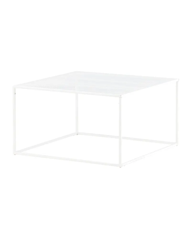 Netz quadratischer Couchtisch in 80 × 80 cm, Weiß, Ansicht 8