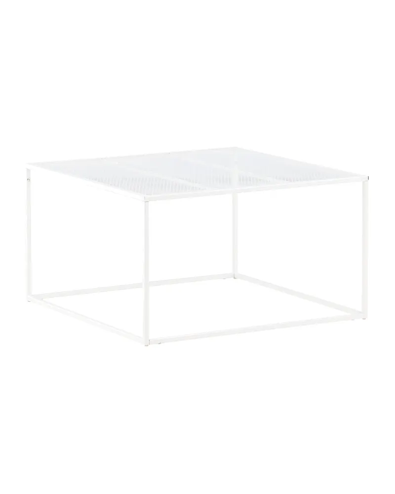 Netz quadratischer Couchtisch in 80 × 80 cm, Weiß, Ansicht 9