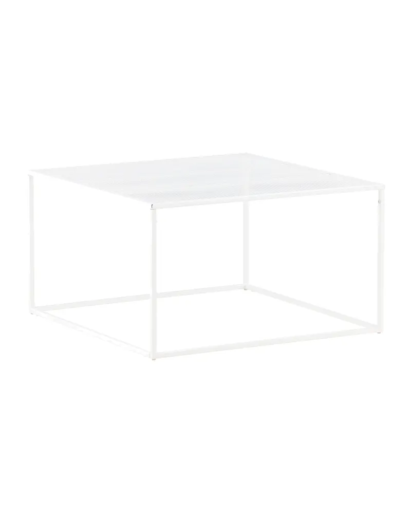 Netz quadratischer Couchtisch in 80 × 80 cm, Weiß, Ansicht 12