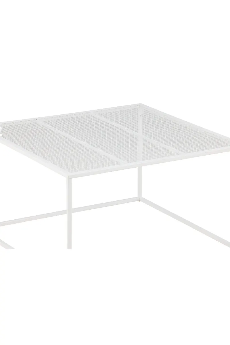Netz quadratischer Couchtisch in 80 × 80 cm, Weiß, Ansicht 13