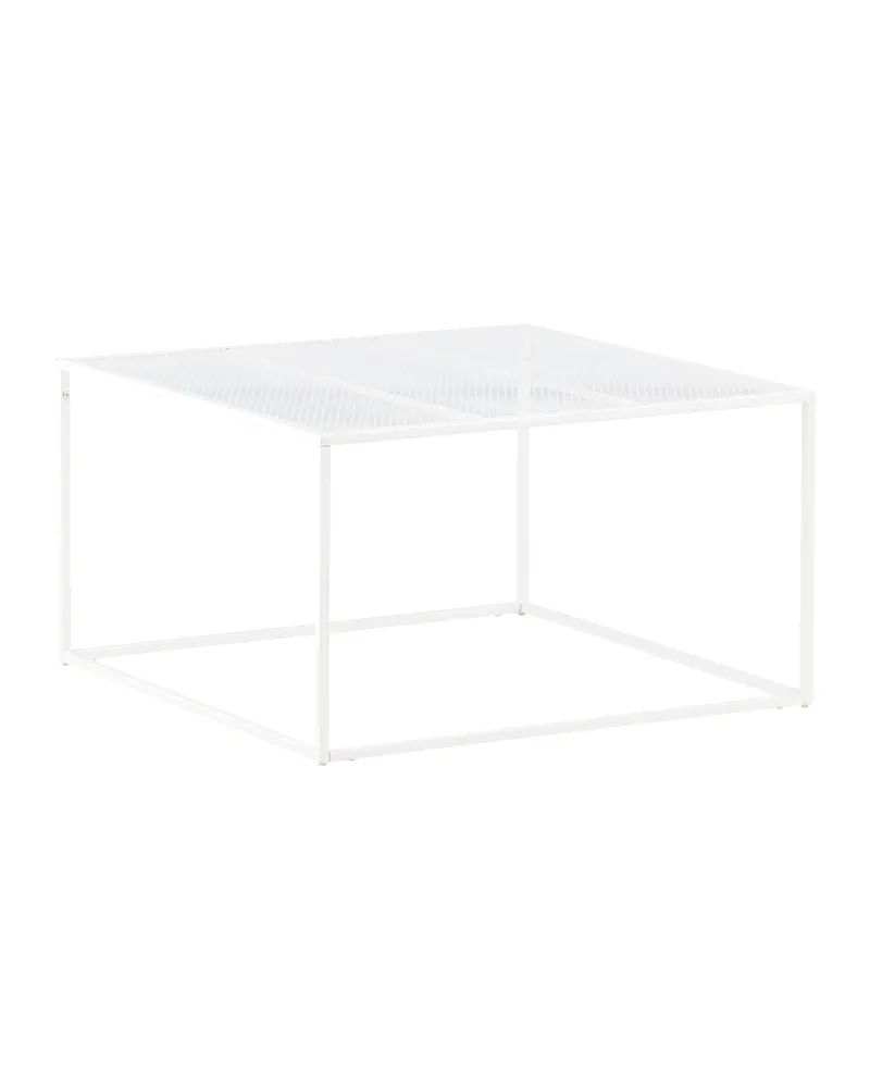 Netz quadratischer Couchtisch in 80 × 80 cm, Weiß, Ansicht 3