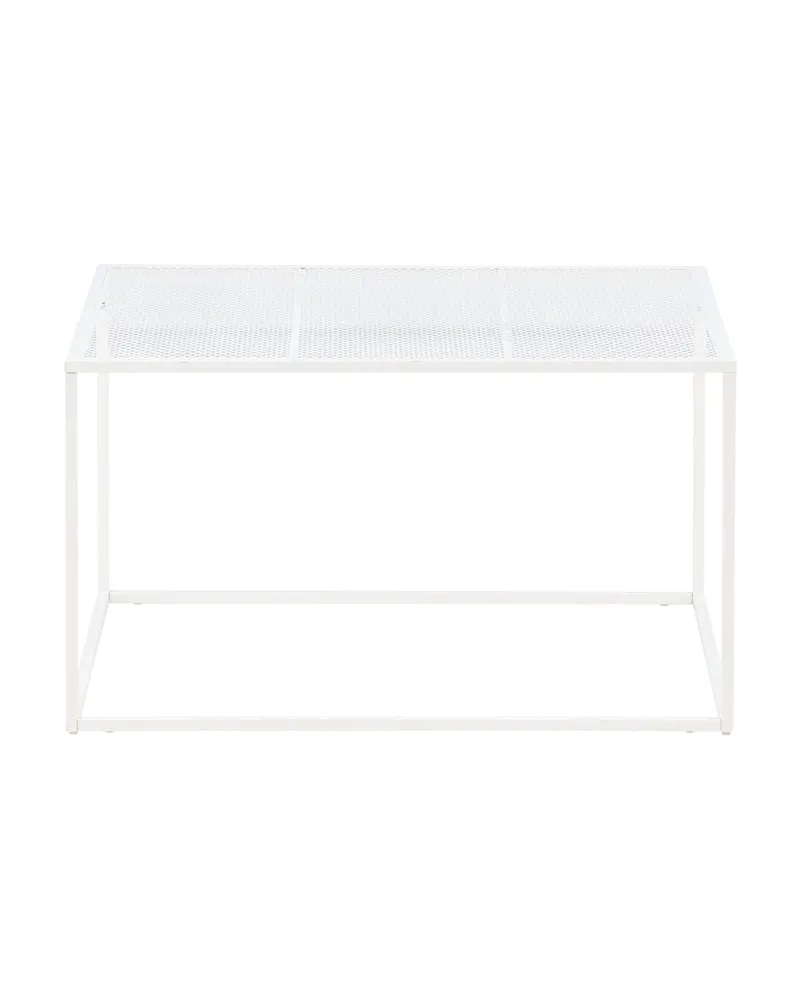 Netz quadratischer Couchtisch in 80 × 80 cm, Weiß, Ansicht 4