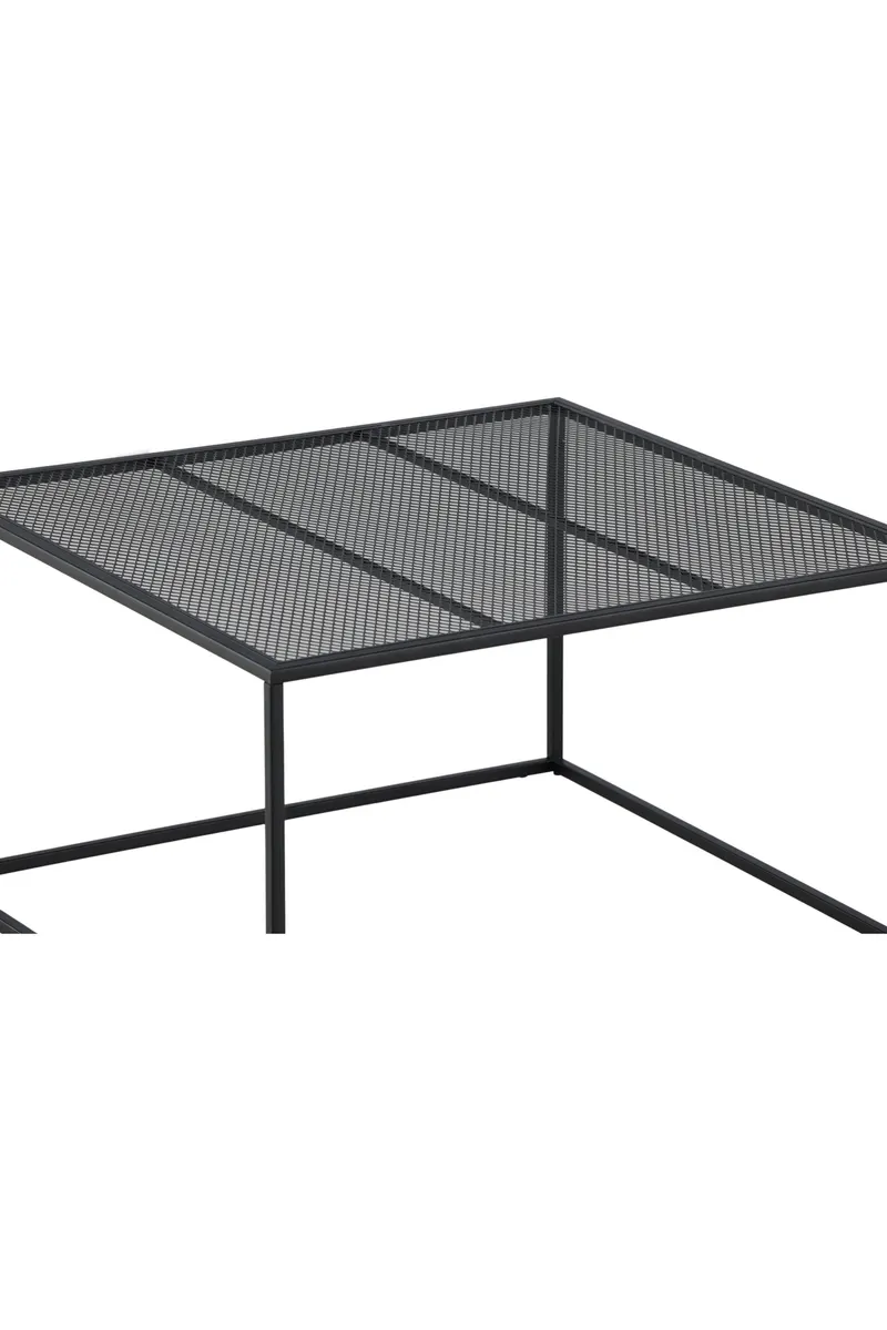 Netz quadratischer Couchtisch in 80 × 80 cm, Schwarz, Ansicht 13