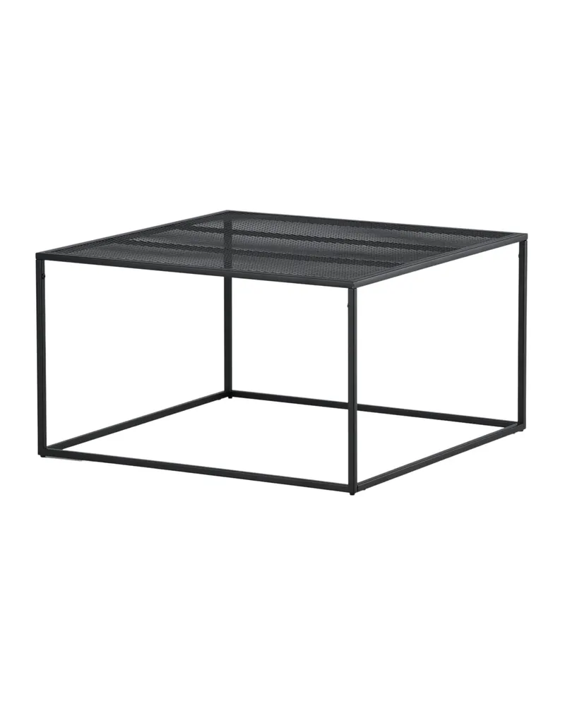 Netz quadratischer Couchtisch in 80 × 80 cm, Schwarz, Ansicht 2