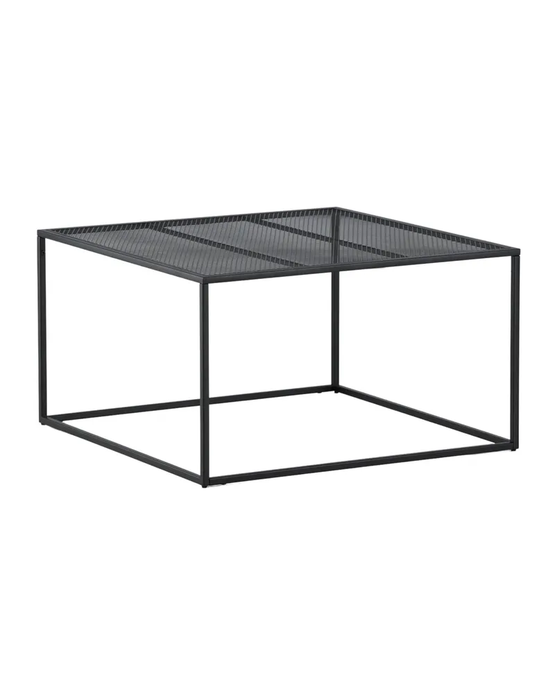 Netz quadratischer Couchtisch in 80 × 80 cm, Schwarz, Ansicht 3