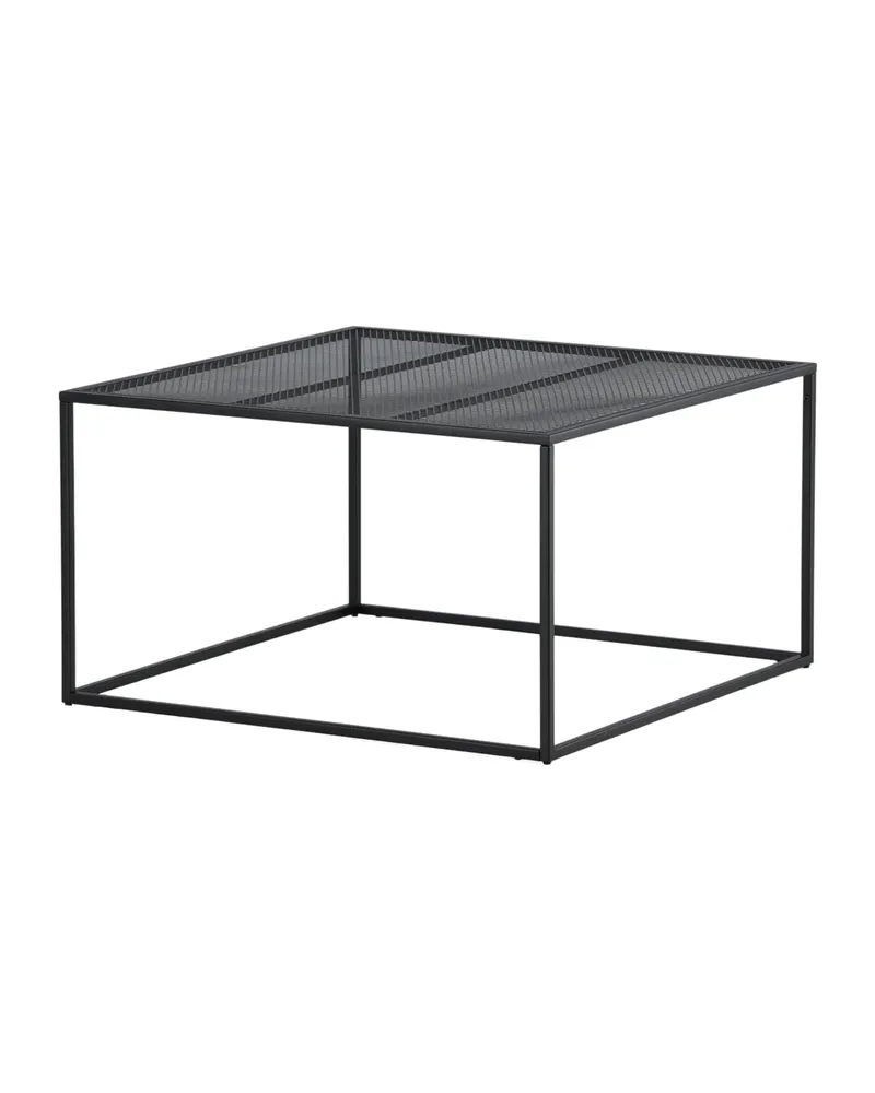 Netz quadratischer Couchtisch in 80 × 80 cm, Schwarz, Ansicht 5