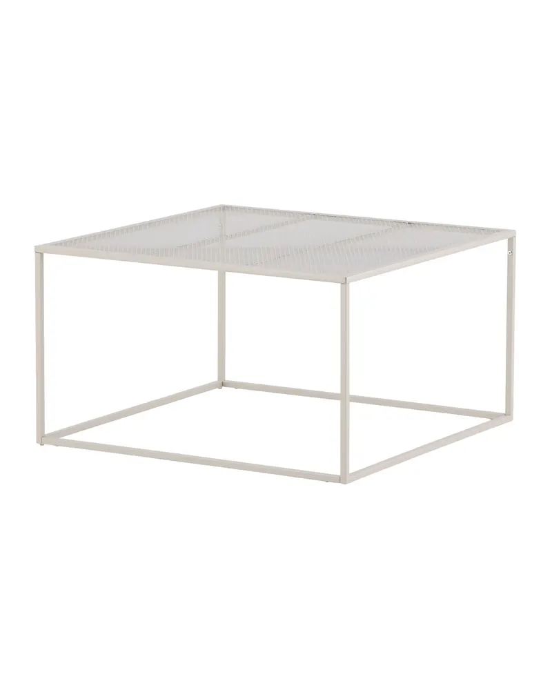 Netz quadratischer Couchtisch in 80 × 80 cm, Beige, Ansicht 2