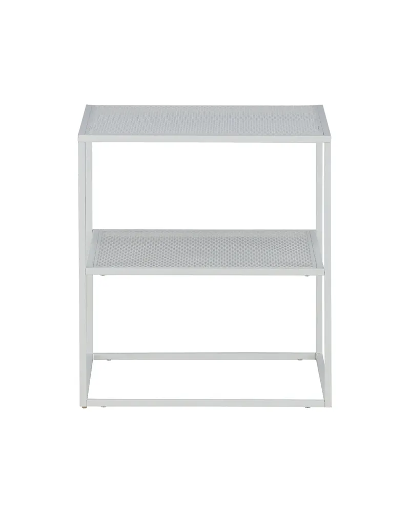 Netz quadratischer Couchtisch in 55 × 55 cm, Weiß, Ansicht 1