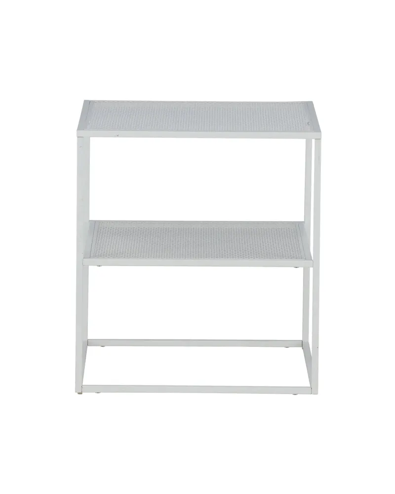 Netz quadratischer Couchtisch in 55 × 55 cm, Weiß, Ansicht 7