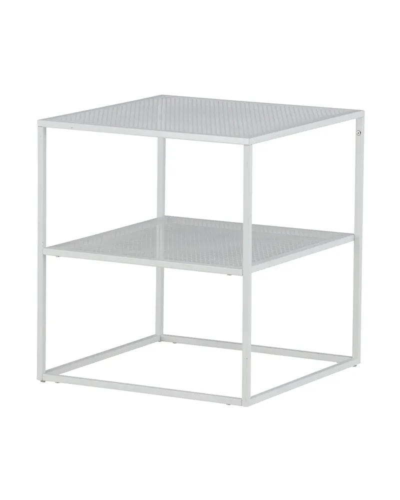 Netz quadratischer Couchtisch in 55 × 55 cm, Weiß, Ansicht 8